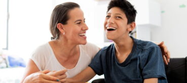 Parent with their child with cerebral palsy