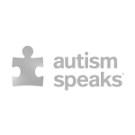 Gray logo for Autism Speaks