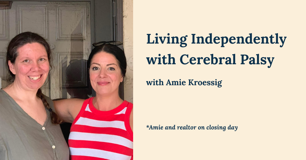 Amie Kroessig on closing day for her first home.